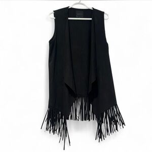 Dynamite Black Vest with Fringe